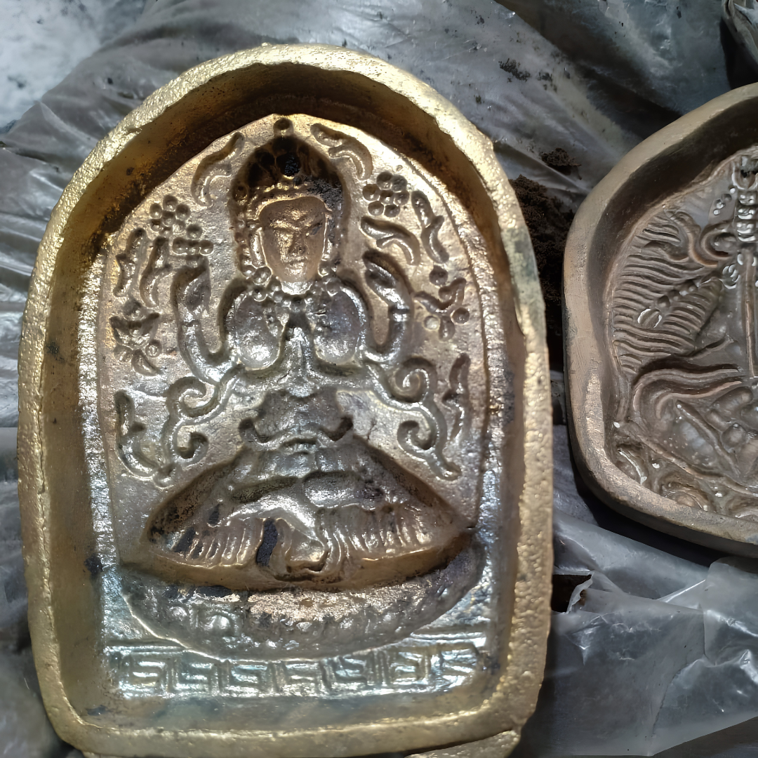 Tibetan Buddhist Deity Relief Plaque