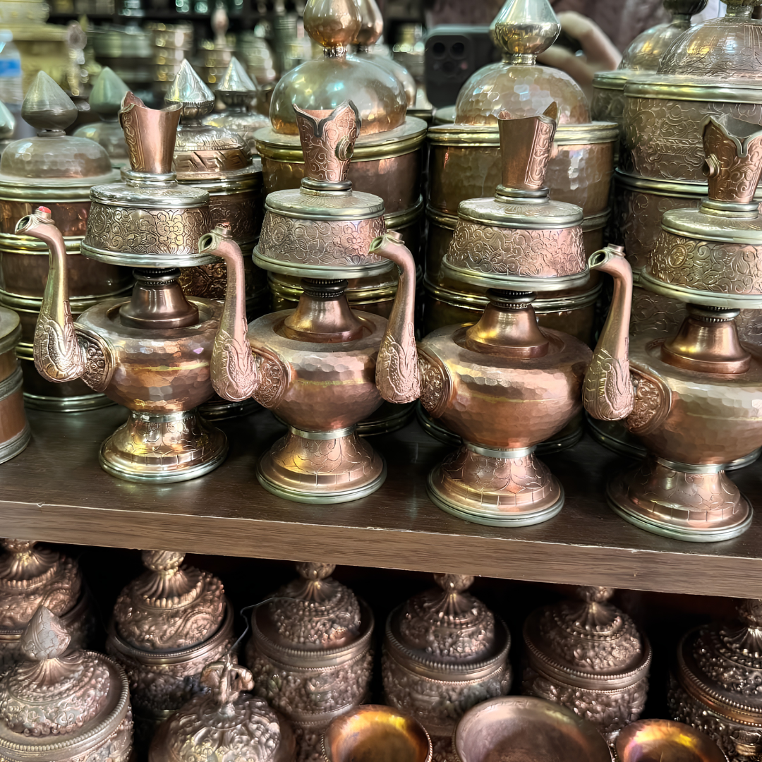 Traditional Tibetan Copper Hukka / Ritual Vessel